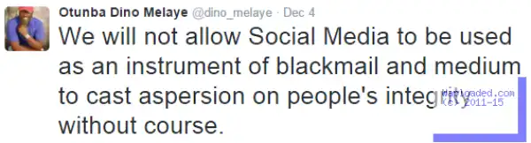 We will not allow Social Media to be used as an instrument of blackmail- Dino Melaye